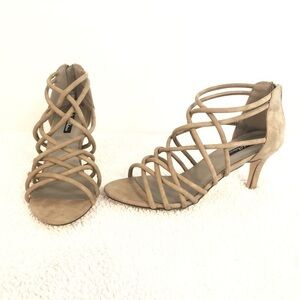 🆕 Michael Antonio strappy sandals open toe sexy heels sz 9 tan